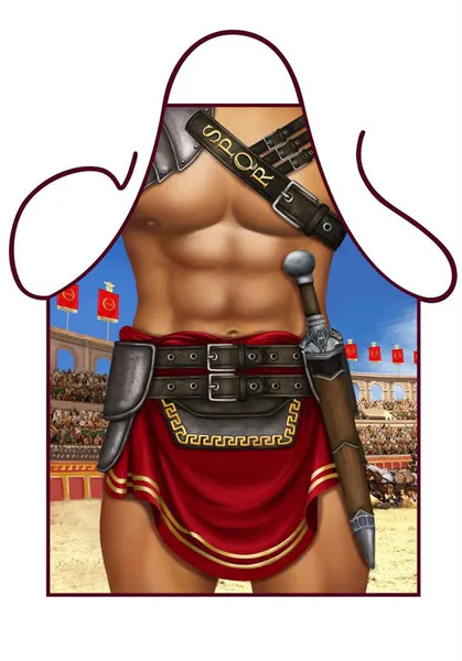 Hovedbilde Grillforkle Med Gladiatormotiv