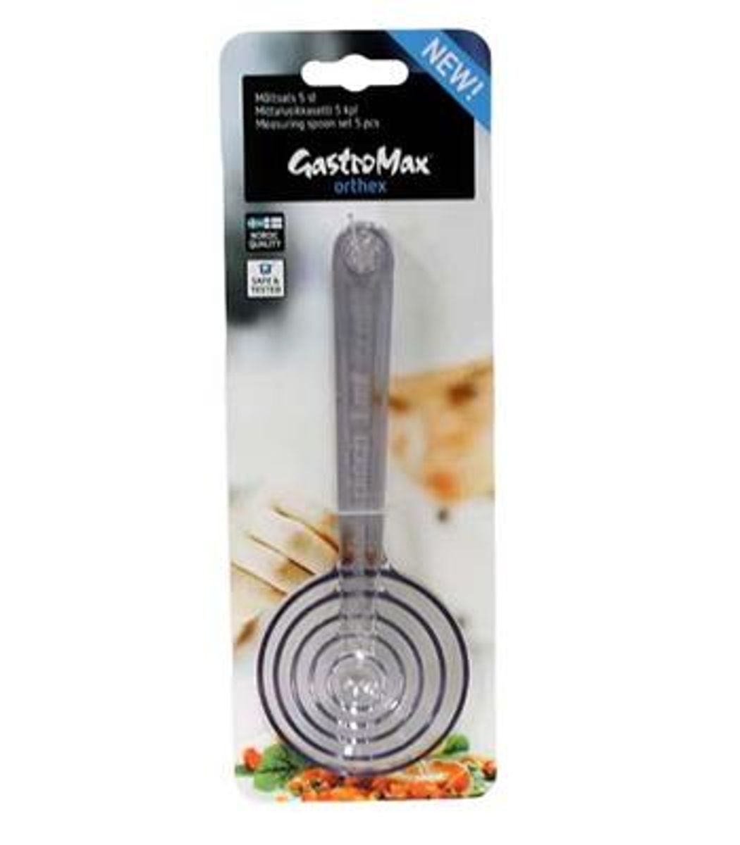 Måleskje 5 stk forskjellige i pk. Gastromax