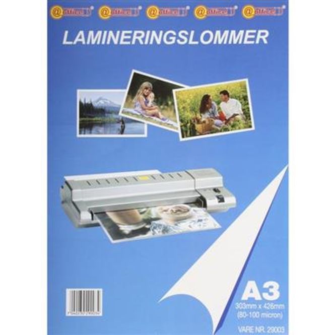 Hovedbilde Lammineringslommer A3 20 stk i Pk.
