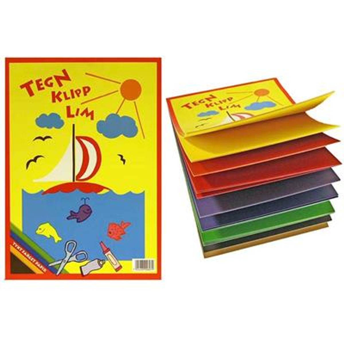 Tegneblokk Med Tykt Farget Papir - A4