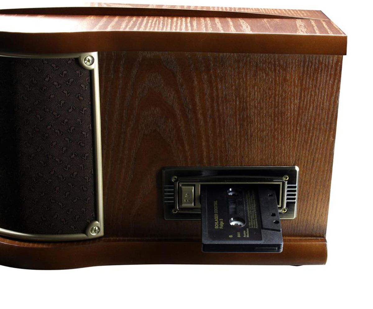 Soundmaster Retro Stereo m/ Platespiller, DAB+, CD og Kassettspiller - Soundmaster NR565DAB