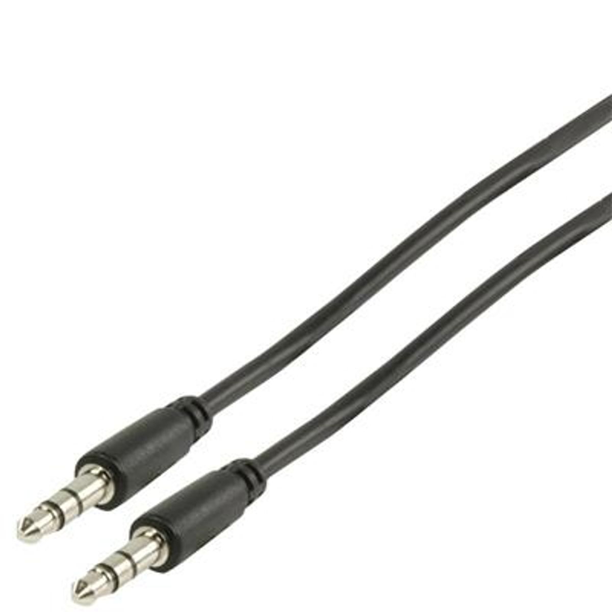 Stereo Audio Cable - 3 meter Mini-jack 3,5mm, Hann Til 3,5mm Hann (aux-kabel)