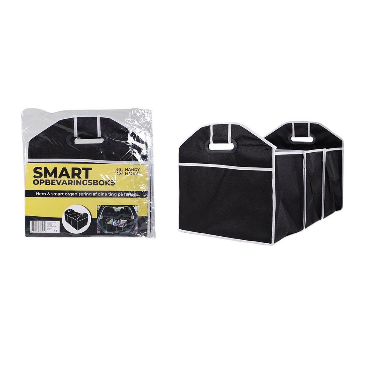 Sammenleggbar Oppbevaringskasse med 3 Rom, 50x33x33cm