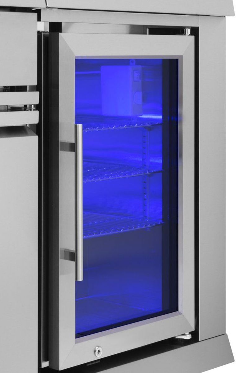 Utekjøkken Ametist 6+2 i Rustfritt Stål fra Mustang - Inkludert Kjøleskap og Vannkran