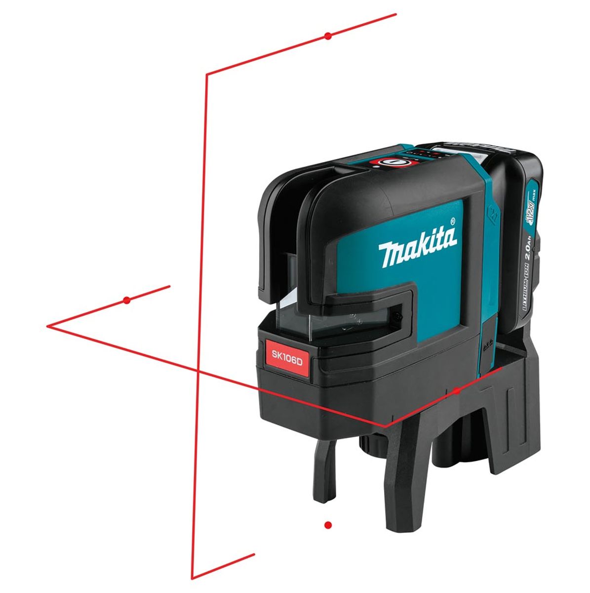 Makita Kryss/Pkt Laser 12V CXT ® 25m Rød SK106DZ