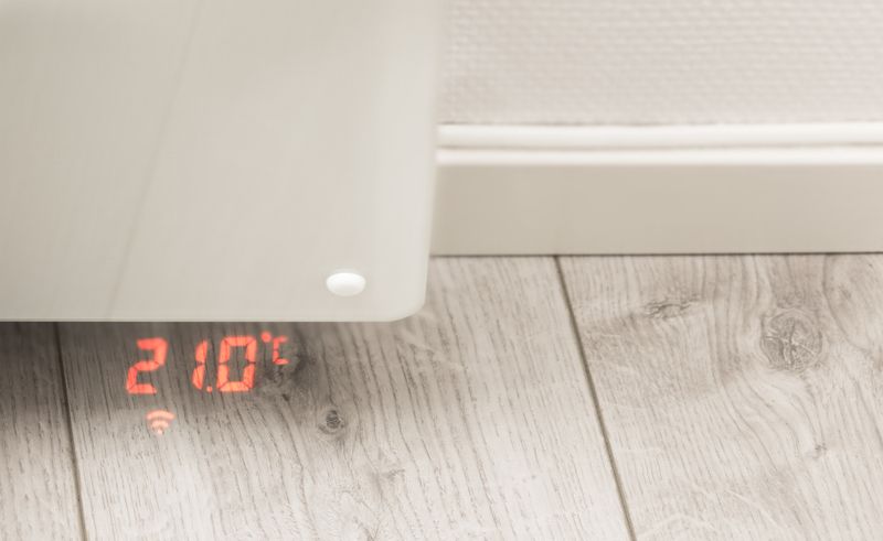 Beha panelovn med glassfront og Wifi - 800W - Hvit PGV 8 - Norskutviklet varmeovn
