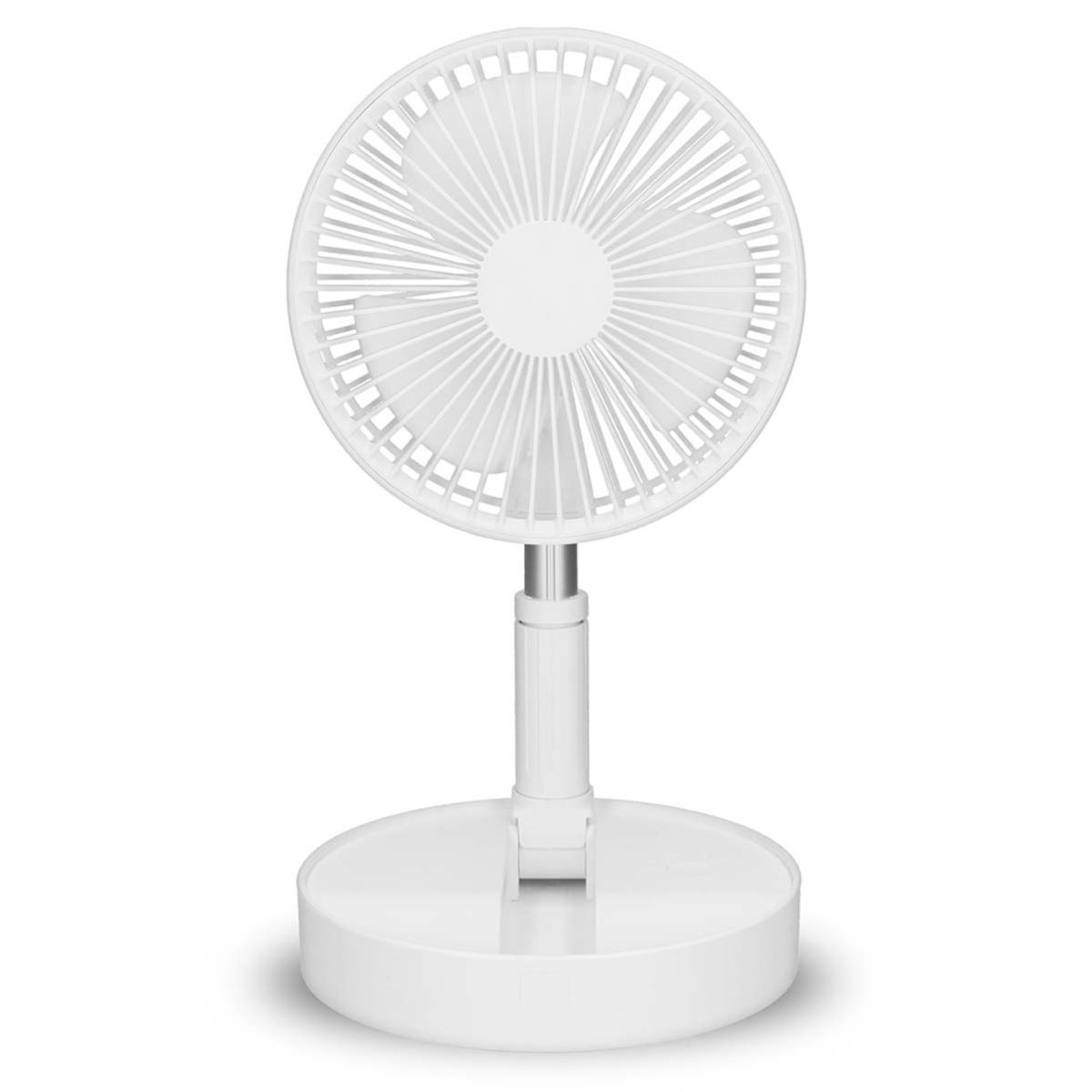 Bordvifte - Bærbar vifte - Pidestallvifte - 20 cm diameter - oppladbar - Lang driftstid