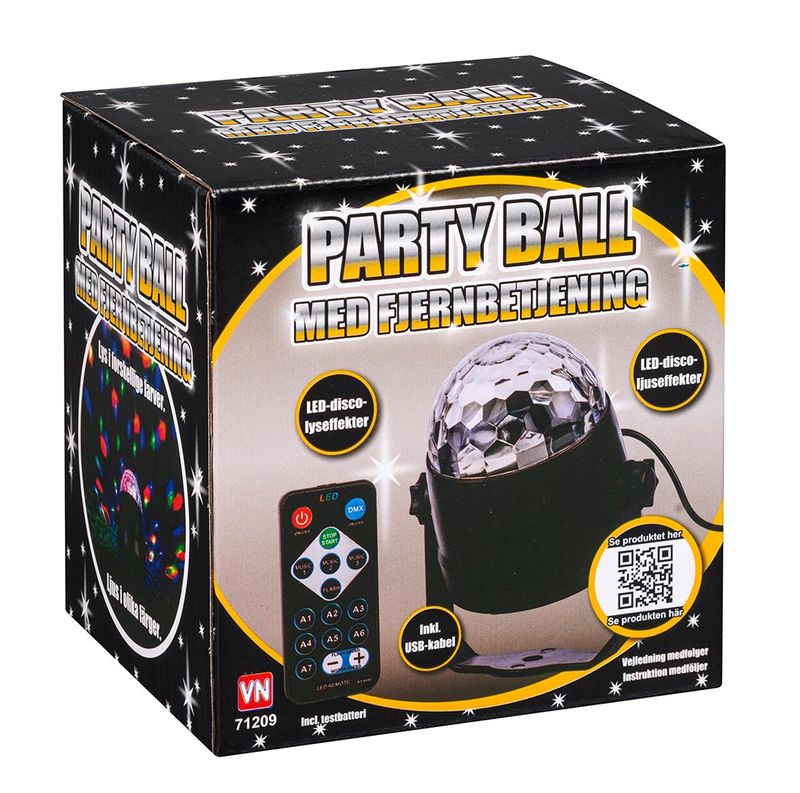 Partyball - Discoball med Fjernkontroll - Discolys