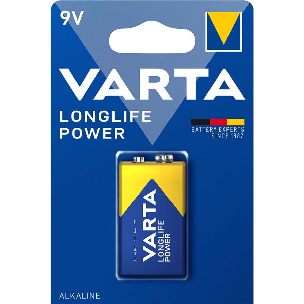 Alkalisk Batteri - 9 Volt Batteri med 5 års levetid - Varta perfekt til brannvarsler