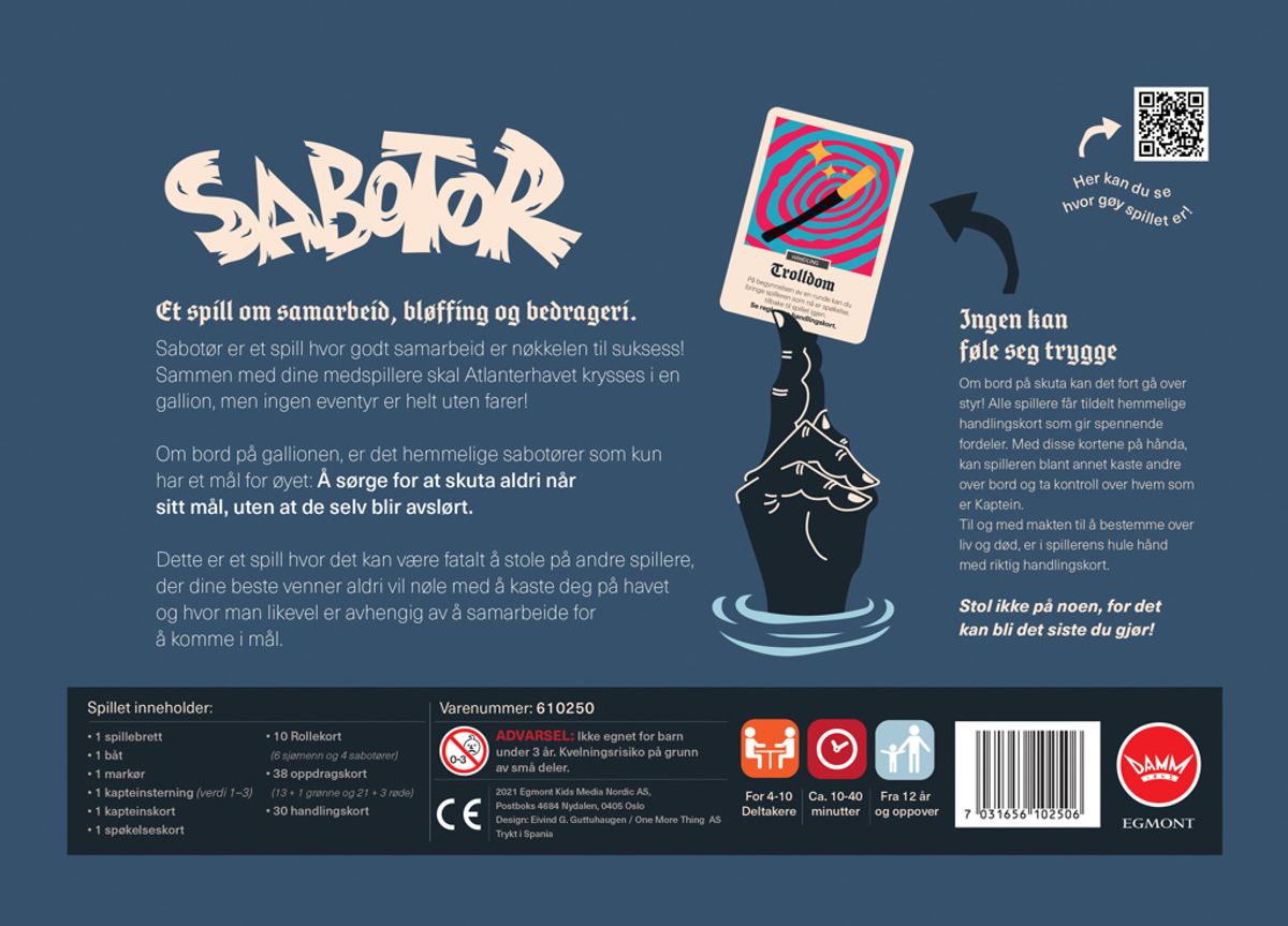 Spill Sabotør Dennis Vareid - Brettspill
