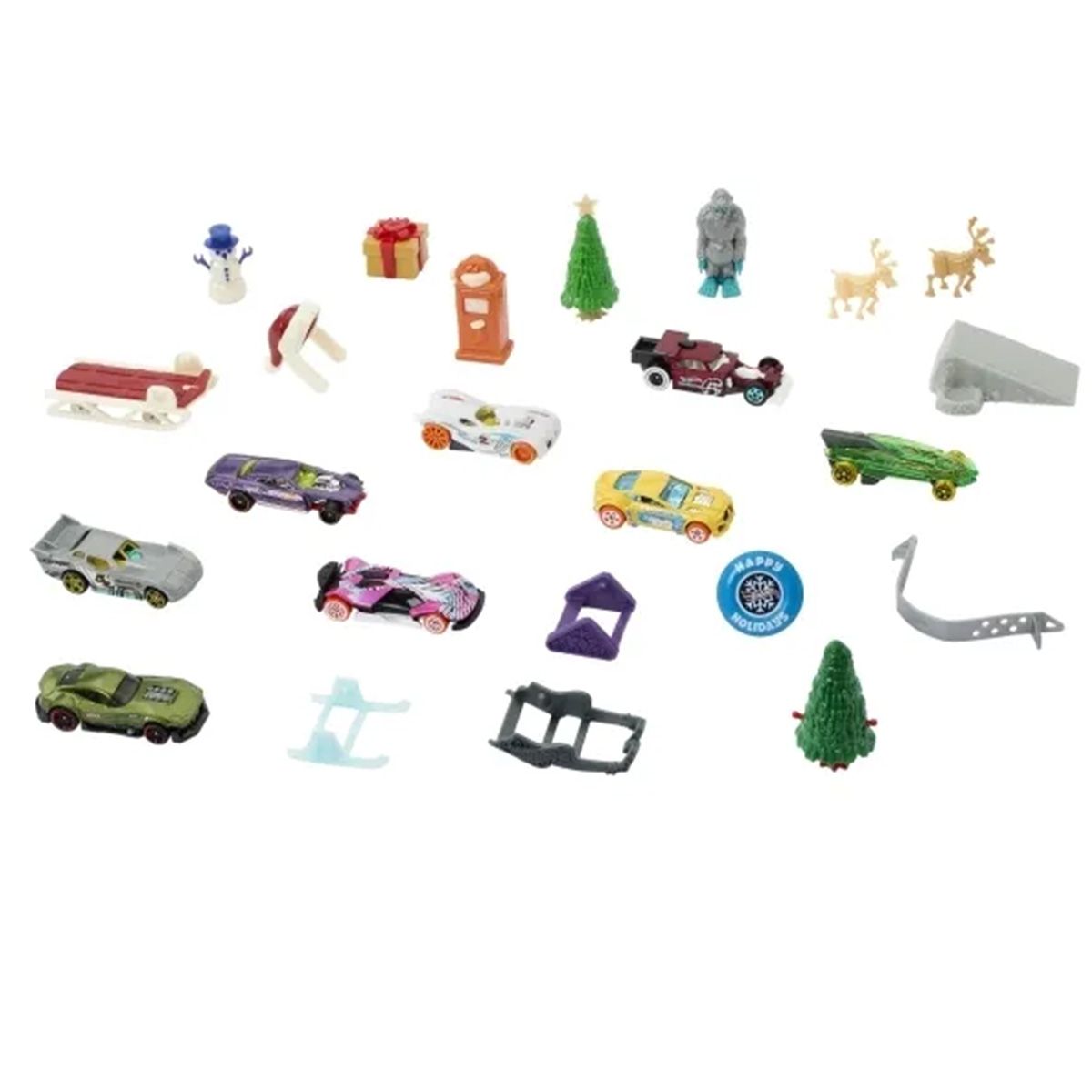 Adventskalender Hot Wheels Basics - 8 Stilige Biler & Tilbehør