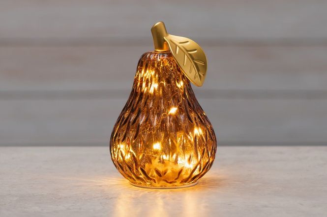 Hovedbilde Dekorpære i Glass med LED-lys 18 cm Brun – ...