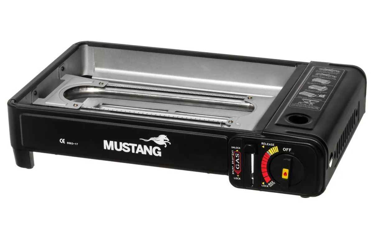 Bærbar Gassgrill i Koffert for Camping, Båt og Tur - Mustang