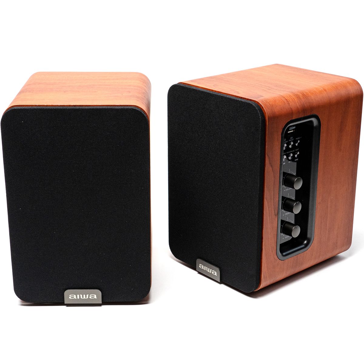 Aiwa Høyttalere - ASP-A200 - 2.0 kanaler, Trådløs - 2x 25 W, 40 - 20000 hz, Brun