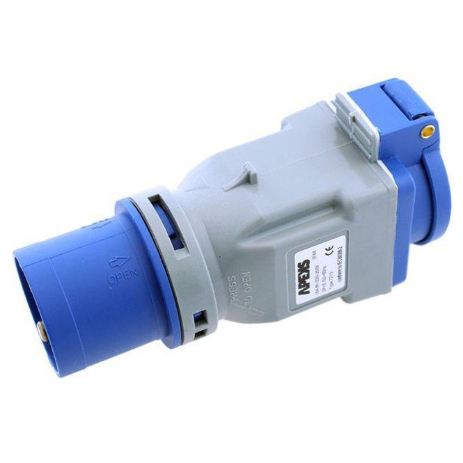 Hovedbilde Overgang - Adapter16A CEE Han - Schuko Hun