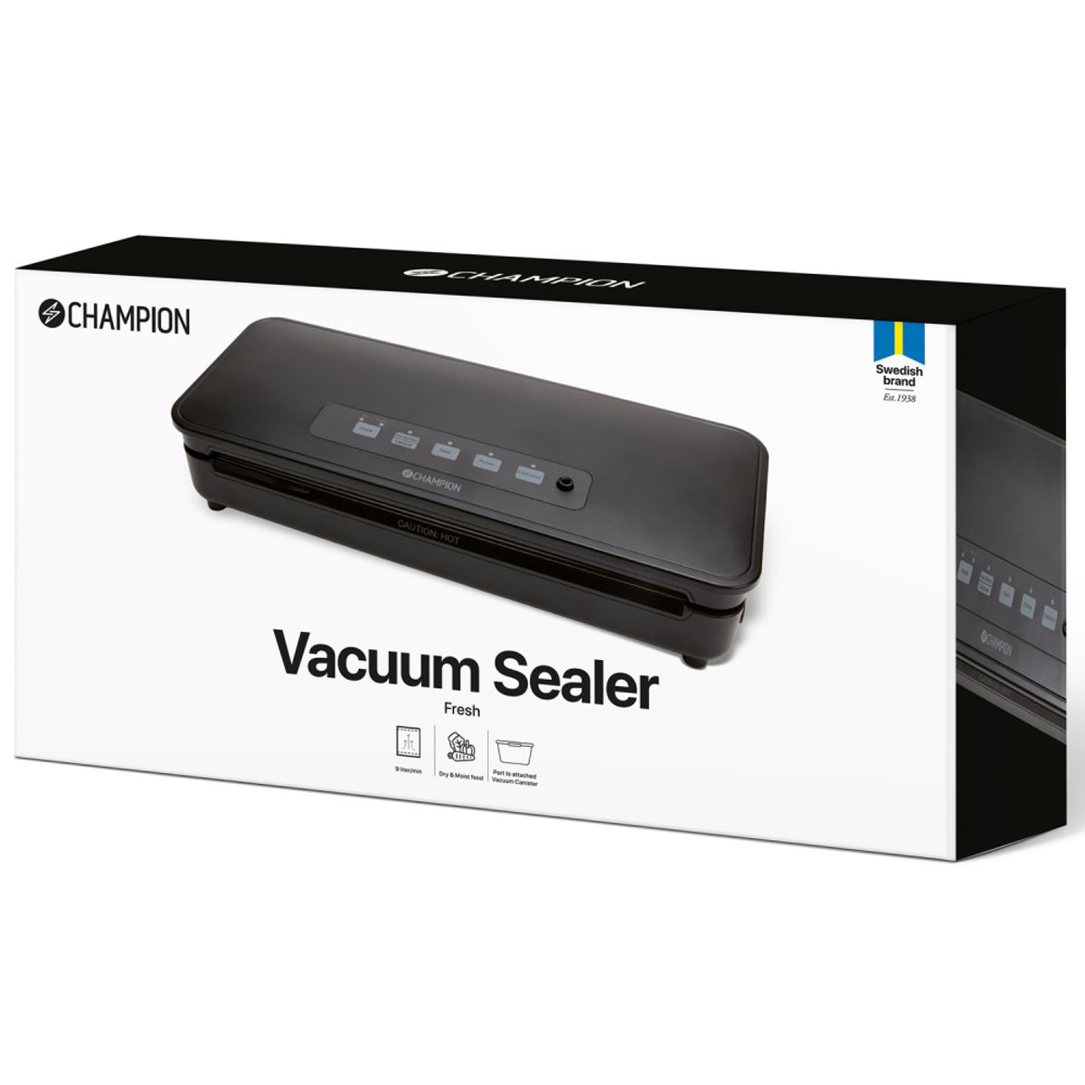 Vakuumpakker, Vacuum Sealer 9L i Min 110w - Champion