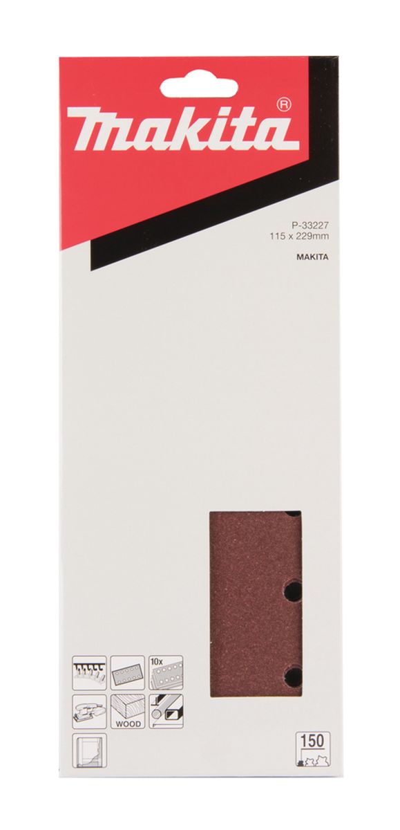 Makita Slipepapir 115x232 mm K150 10 stk. P-33227