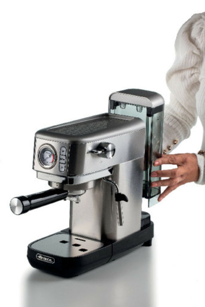 Espresso Maskin, Slim Espresso Metal With Manometer - Ariete
