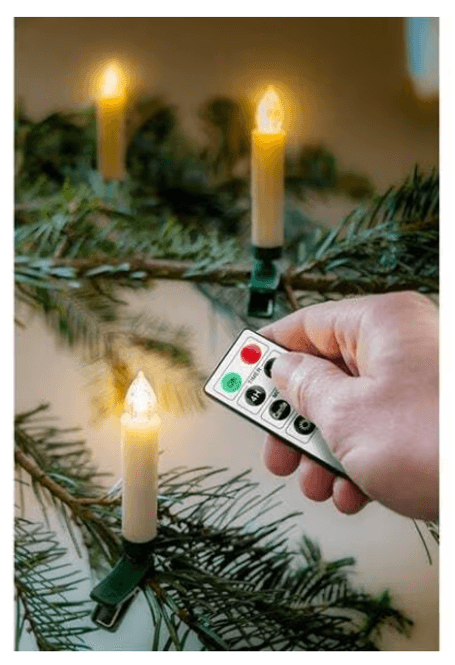 Hovedbilde Juletrelys - 10 stk Led med Fjernbetjening - ...