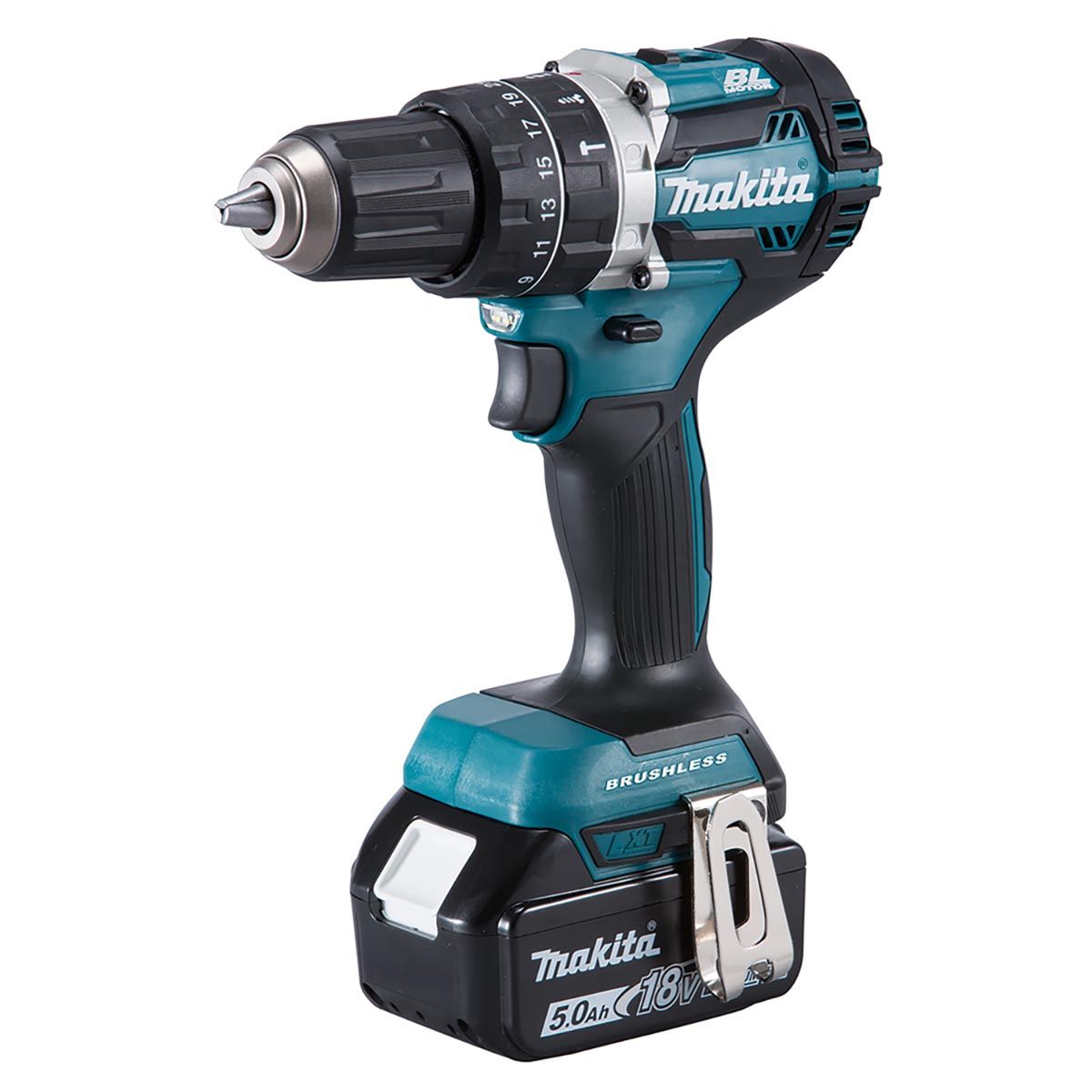 Makita Slagbormaskin 18V LXT ® 2x5,0Ah Batterier DHP484RTJ