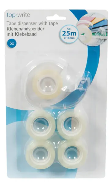 Hovedbilde Tapedispenser Med  5  Ruller med tape