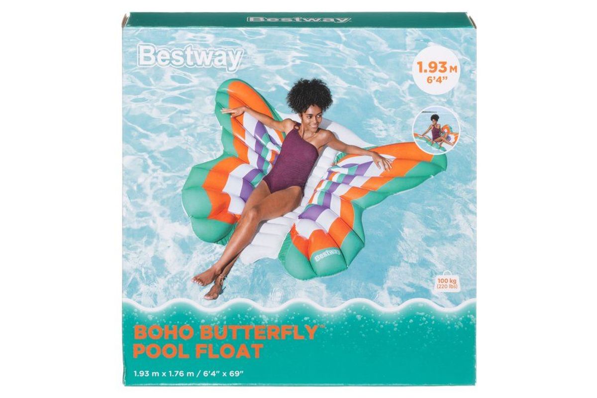 Flytemadrass Bestway Stor Sommerfugl 193x176cm