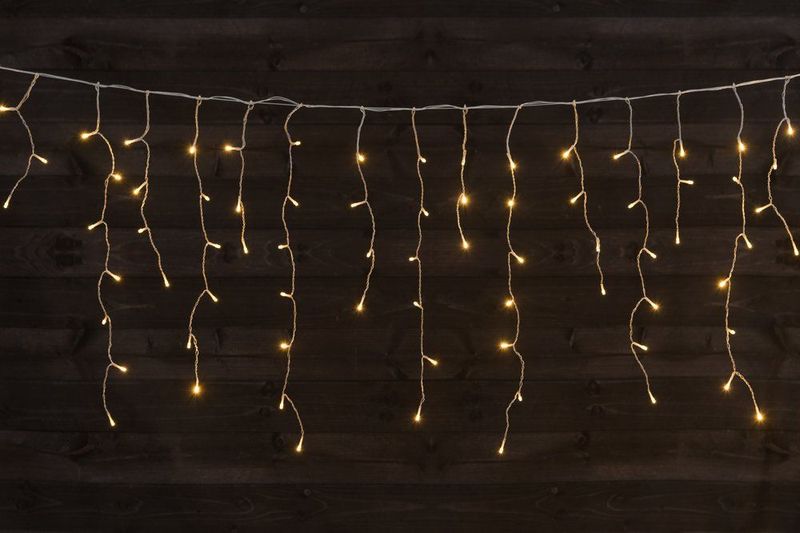 Julelys Istapper 200 LED Varmhvit – 3,9 m Utendørs Istapplenke IP44 (230V Nettdrift)