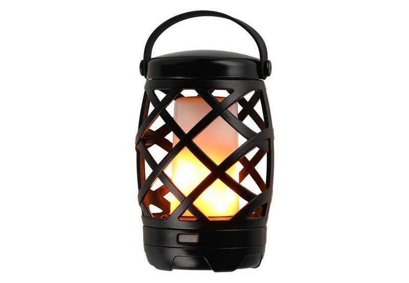 LED Flame Lykt med Flammeeffekt 15 cm – Batteridrevet Utendørs Julelykt IP44 med Timer