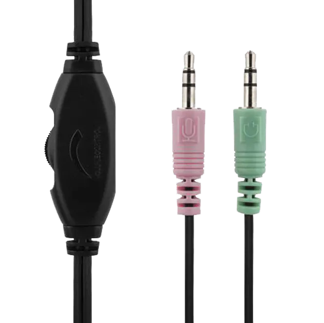 Hovedbilde Headset med mikrofon og volumkontroll, 2x 3,5mm ...
