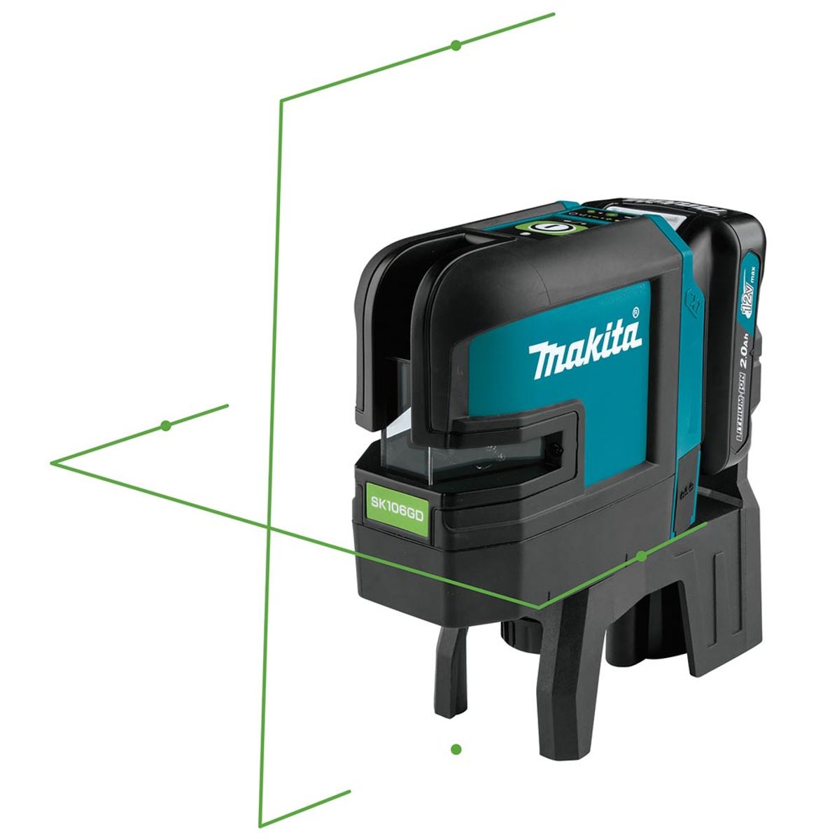 Makita Kryss/Pkt Laser 12V CXT ® 35m Grønn SK106GDZ