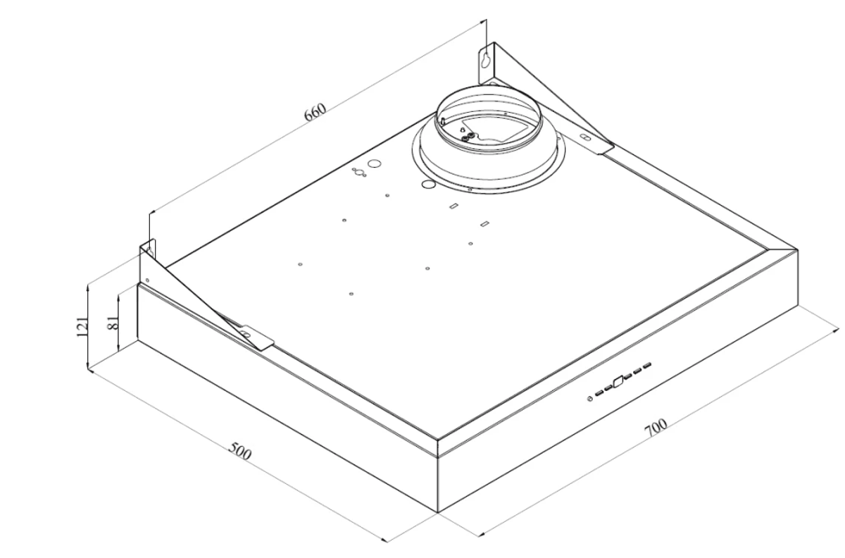 Silverline Ventilator Sentralventilasjonsmodell 70cm STÅL HERMOD SCV 1160-70 RF 