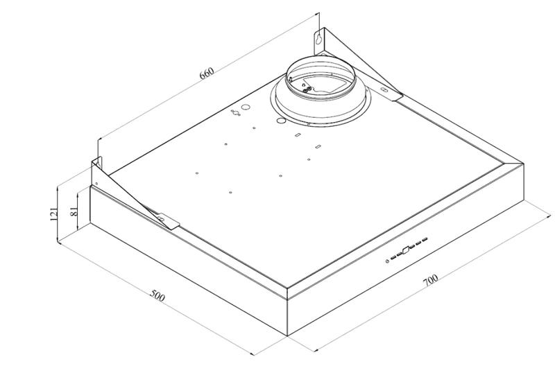 Silverline Ventilator Sentralventilasjonsmodell 70cm STÅL HERMOD SCV 1160-70 RF 