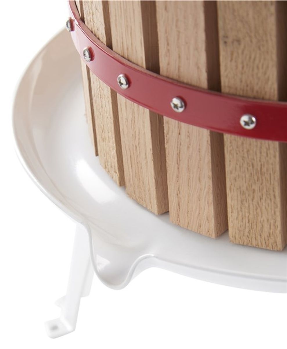 Saftpresse 18 Liter - Fruktpresse i stål og tre til fremstilling av juice, cider og saft