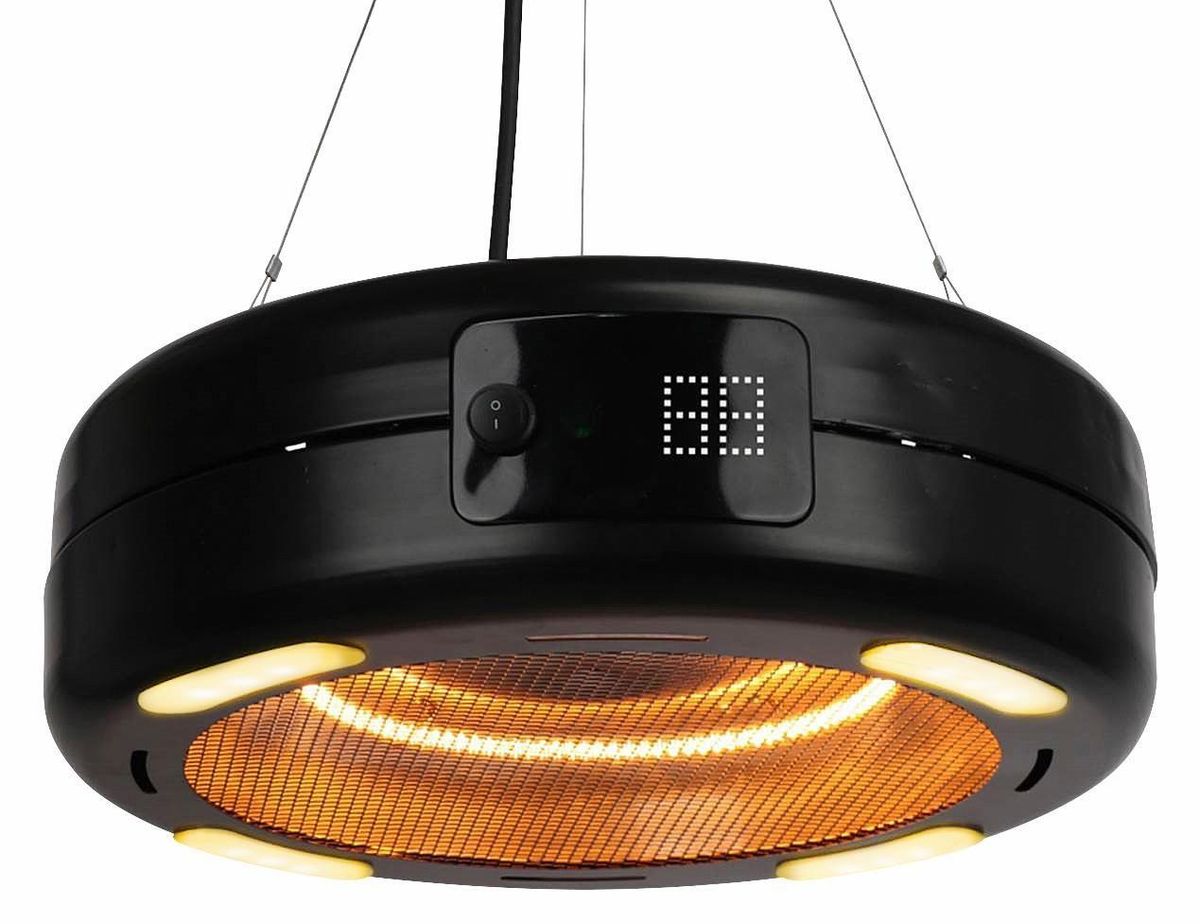 Terrassevarmer 3 Trinns Varme LED Lys og Fjernbetjening - Hengemodell