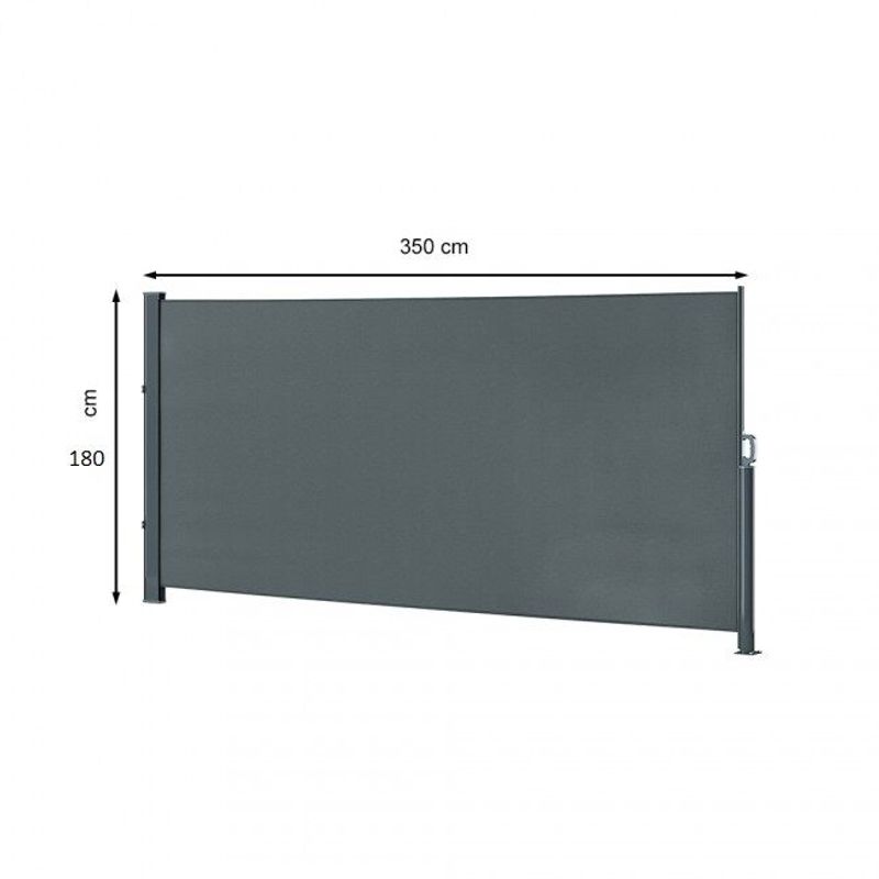 Levegg - Uttrekkbar Sidemarkise 350x180cm - Sidemarkise