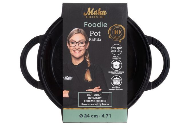 Hovedbilde Gryte 24 cm Foodie 4,7 L – Støpt Aluminium ...
