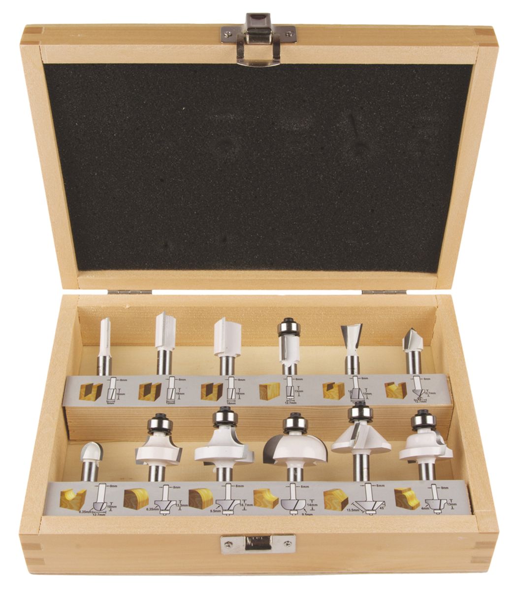 Makita Fresesett 8 mm 12-Deler D-53556