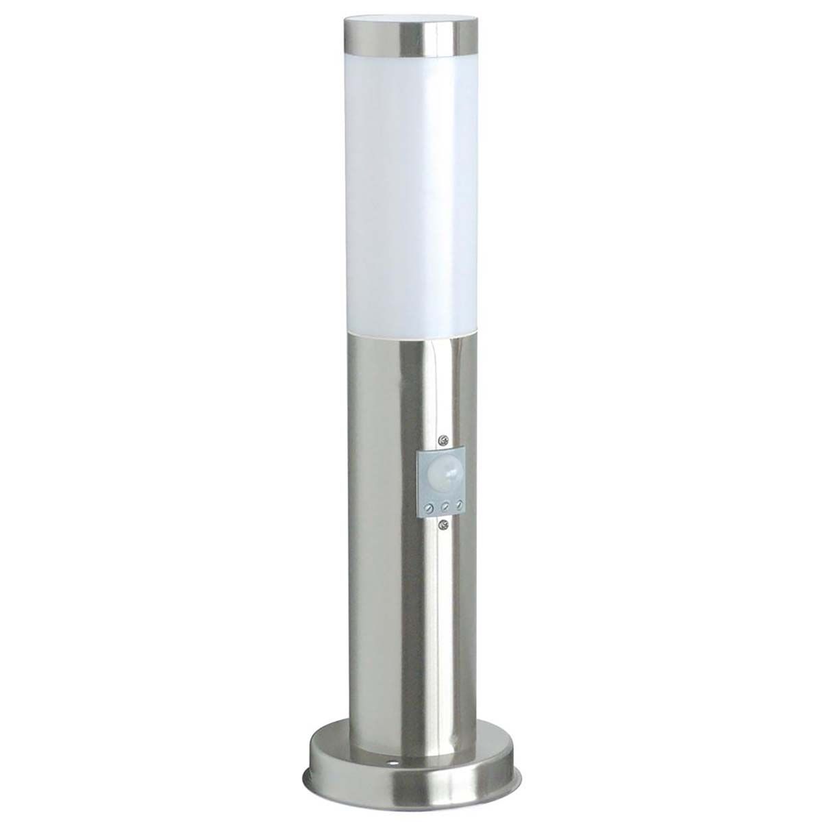 Lyktestolpe med Sensor 20Watt E27 - Rustfritt Stål