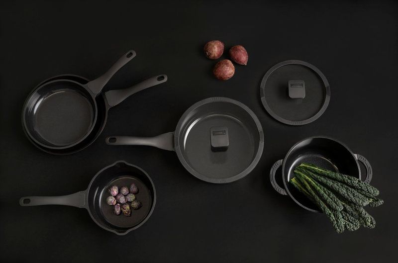Gryte 24 cm Foodie 4,7 L – Støpt Aluminium med Keramisk Belegg og Glasslokk