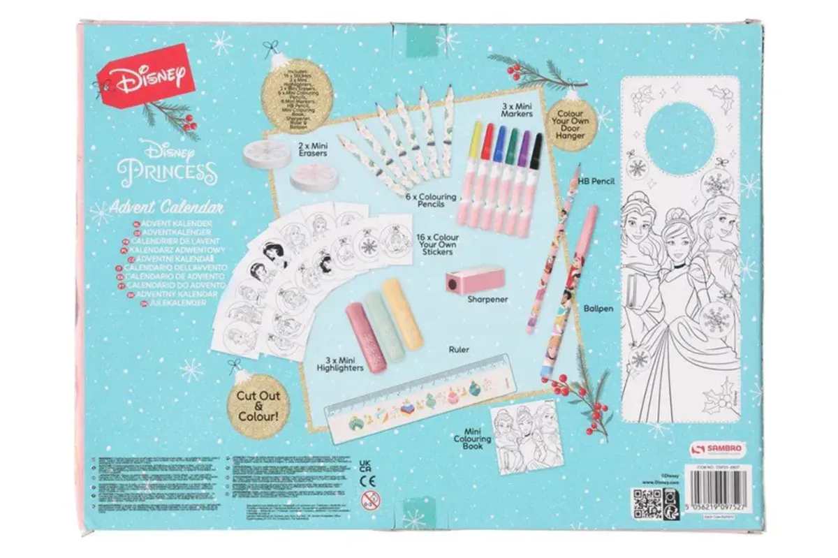 Disney Princesses Julekalender Fylt Med Tegnesaker